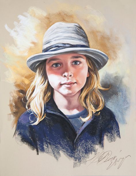 Step by step Pastel portrait painting of a young boy with his favourite hat. - Pastel Portraits Types Of Drawing Styles, Portrait Painting Tutorial, Chalk Pastel Art, Soft Pastels Drawing, Portrait Tutorial, Soft Pastel Art, Hand Drawn Portraits, Abstract Painting Techniques, Portrait Watercolor