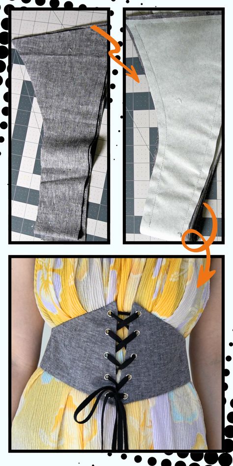 Discover how to make your own corset belt with our easy tutorial! Follow along with simple steps to cut and sew a  corset belt using our free corset belt pattern, perfect for beginners, so you can create your unique fashion accessory.  | diy corset belt from jeans | corset belt sewing pattern | DIY corset belt easy | diy belts ideas Corset Belt Free Sewing Pattern, Diy Corset Easy, Corset Belt Sewing Pattern, Fabric Belt Diy, Obi Belt Diy, Make Your Own Corset, Diy Corset Belt, Diy Belt Buckle, Corset Belt Pattern