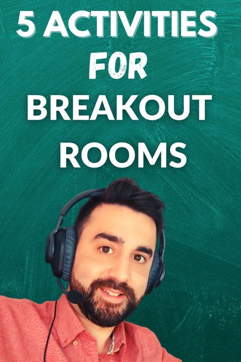 In this video I explain 5 fun activities for ESL teacher's online English classes using Zoom's great feature, Breakout Rooms. I explain how to create Breakout Rooms in Zoom, how to use Breakout Rooms in Zoom and other Zoom tips and tricks. Remember that these ideas can work for Google Meet and Microsoft Teams or any video conferencing software that supports Breakout Rooms. Breakout Room, Room Activities, Teacher Tech, Esl Activities, Google Meet, Microsoft Teams, Esl Teachers, Online Teachers, Video Conferencing