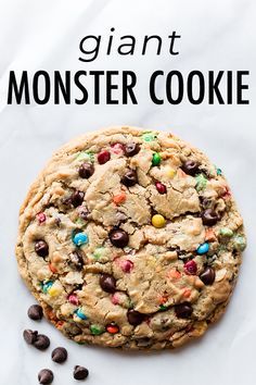 Giant Cookie For One, One Giant Cookie, Big Monster Cookies, One Giant Cookie Recipe, Giant Oatmeal Cookies, Giant Peanut Butter Cookies, Giant Monster Cookies, Giant Cookies Recipes, One Big Cookie Recipe