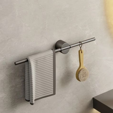 40/50cm Towel Rack Towel Hanger Bath Towel Holder Wall Towel Bar Space Aluminum Bathroom Shelf Kitchen Storage Rack - AliExpress Hanger Bathroom, Bath Towel Holder, Bar Space, Wall Mounted Towel Rack, Towel Organization, Bathroom Aesthetic, Kitchen Storage Rack, Bath Essentials, Towel Hanger