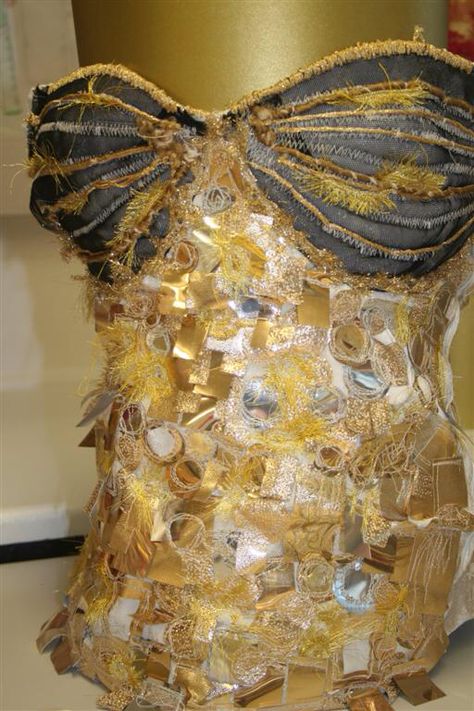 A Level Textiles student work. South Craven School Grade 9 Textiles Gcse, Gcse Textiles Final Piece Corset, A Level Textiles Themes, Reflection Textiles, Gcse Layers, Textiles Final Piece, Student Art Guide, Textiles Book, Textiles Inspiration