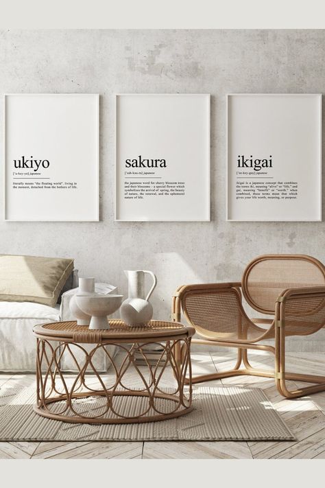 Japanese Words Poster Ukiyo Sakura Ikigai Definition Print | Etsy Carl Rogers, Therapist Office Decor, Greek Decor, Swedish Decor, Therapist Office, Birthday Wall, Therapy Office Decor, Japanese Wall Art, Therapy Office