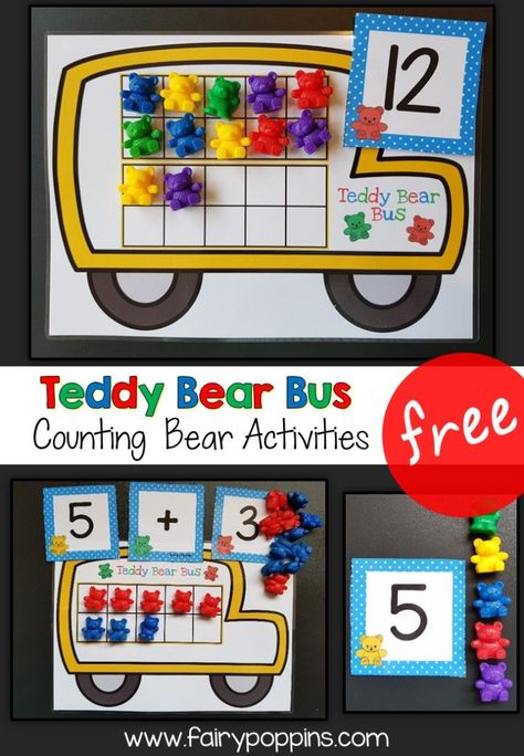 Counting Bear Activities | Fairy Poppins Counting Bears Activities, Counting Bear Activities, Bear Activities For Kids, Bear Activities, Counting Bears, Daily Five, Prek Math, Math Manipulatives, Activities For Toddlers