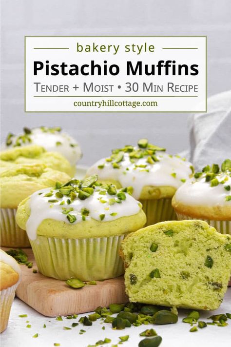 Pistachio Muffins Recipe, Jumbo Muffin Recipes, Almond Flour Blueberry, Muffins From Scratch, Easy Muffin Recipe, Pistachio Muffins, Pistachio Recipes, Muffins Easy, Jumbo Muffins