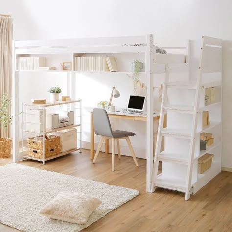 Beds For Teens, Loft Beds For Teens, Girls Loft Bed, Loft Beds For Small Rooms, Loft Bed Ideas, Loft Bed Plans, Beds For Small Rooms, Loft Bed With Desk, Diy Loft Bed