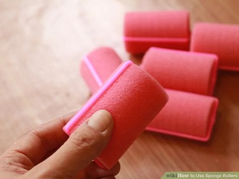 4 Ways to Use Sponge Rollers - wikiHow Clogging Dance, Sponge Curlers, Curling Fine Hair, Hair Rollers Tutorial, Foam Curlers, Sponge Hair Rollers, Foam Rollers Hair, Rollers Hair, Roller Curls