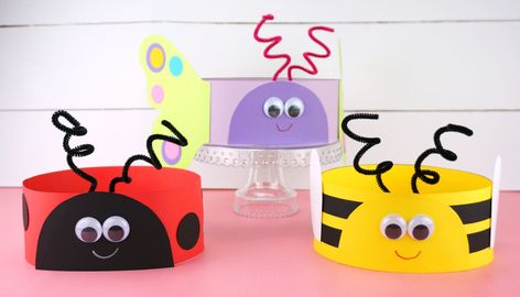 Bug Headband Craft, Bee Craft Ideas, Bug Headband, Craft Ideas For Preschoolers, Ladybug Headband, Bumble Bee Craft, Toddlers Activities, Bee Craft, Ideas For Preschoolers