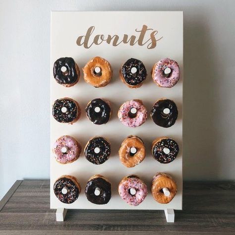 Diy Donut Wall, Doughnut Stand, Donut Board, Doughnut Party, Diy Donut, Donut Display, Donut Stand, Diy Donuts, Wall Stand