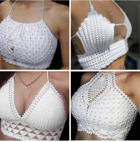 Crochet Festival Top, Crochet Festival, Crochet Bra, Crochet Crop Top Pattern, Mode Crochet, Crochet Clothing And Accessories, Crochet Fashion Patterns, Modern Crochet, Crochet Top Pattern