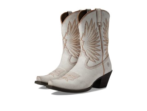 PRICES MAY VARY. Let the Ariat Goldie cowgirl boots be the shining light of your look! These beautiful Western boots have a Phoenix-inspired stitching on the shaft for a truly eye-catching style. Pull-on boots with full grain leather uppers and leather boot straps. Synthetic air mesh lining keeps feet cool. All-day cushioning insole with Rebound protection for shock absorption and 4LR technology that offers support and cushioning. Snip toe design. Let the Ariat Goldie cowgirl boots be the shinin Shining Light, Boot Straps, Western Boots Women, Western Boot, Pull On Boots, Leather Boot, The Shining, Kids Luggage, Boots Women