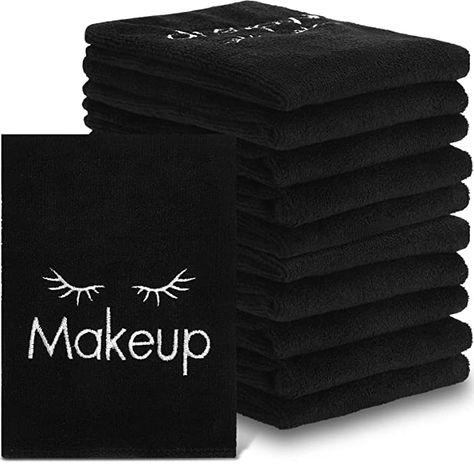 Amazon.com: 20 Pcs Microfiber Makeup Remover Cloths 13 x 13 Inches Makeup Towels Reusable Absorbent Make up Removers Face Wash Cloth Makeup Washcloths with Makeup Embroidery for Women (Black) : Beauty & Personal Care Make Up Towel, Makeup Washcloth, Makeup Towels, Face Wash Cloth, Makeup Embroidery, Makeup Remover Towel, Makeup Towel, Diy Makeup Remover, Best Makeup Remover