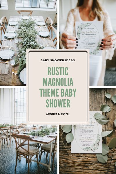 Magnolia Baby Shower, Décoration Baby Shower, Classy Baby Shower, Babyshower Party, City Baby, Rustic Shower, Magnolia Baby, Modern Party, Shower Inspiration