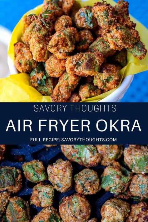 Crispy Air Fryer Fried Okra Recipe Air Fried Okra Recipe, Air Fryer Okra, Frozen Okra, Fried Okra Recipe, Fresh Okra, Okra Recipe, Fried Okra, Okra Recipes, Air Fryer Oven Recipes