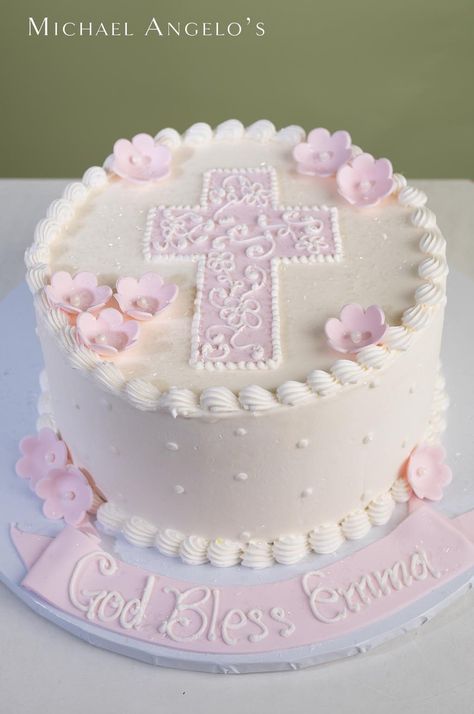 Baby Dedication Cake, Christening Cake Girls, Baptism Cake Girl, Dedication Cake, First Holy Communion Cake, Holy Communion Cakes, Savory Cakes, Religious Cakes, First Communion Cakes