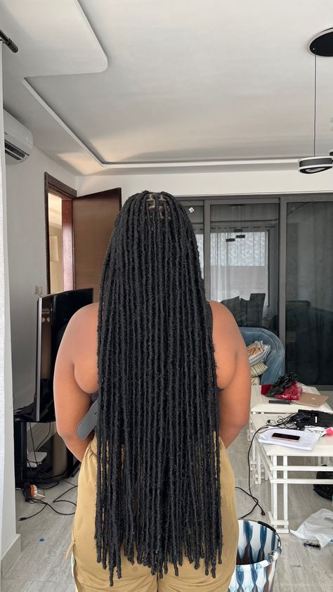 Loc Extensions Permanent Human Hair, Faux Locs Over Real Locs, Long Crochet Hair, December Hairstyles, Black Locs, Locs Extensions, Black Hair Protective Styles, Latest Braided Hairstyles, Dreadlocks Styles