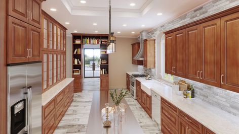 Nutmeg Kitchen Cabinets Photo Gallery | Prime Cabinetry Dark Brown Cabinets, Shaker Cabinet Doors, Black Granite Countertops, Rta Kitchen Cabinets, Cherry Kitchen, Online Kitchen Cabinets, Rta Cabinets, Cherry Cabinets, Kitchen Cabinet Styles