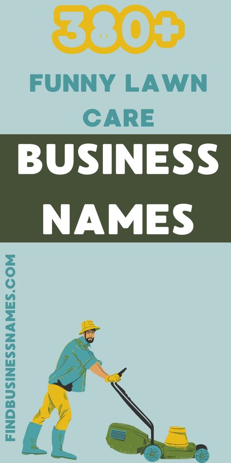 Check out these hilarious and creative funny lawn care business names! 

Perfect for anyone starting a lawn service company and wanting a memorable name that stands out. 

Get inspired with our unique and humorous ideas! 

#FunnyLawnCareBusinessNames Creative Company Names, Lawn Mowing Business, Lawn Care Business, Lawn Mowing, Lawn Service, Cool Names, Lawn Care, Business Names, Company Names