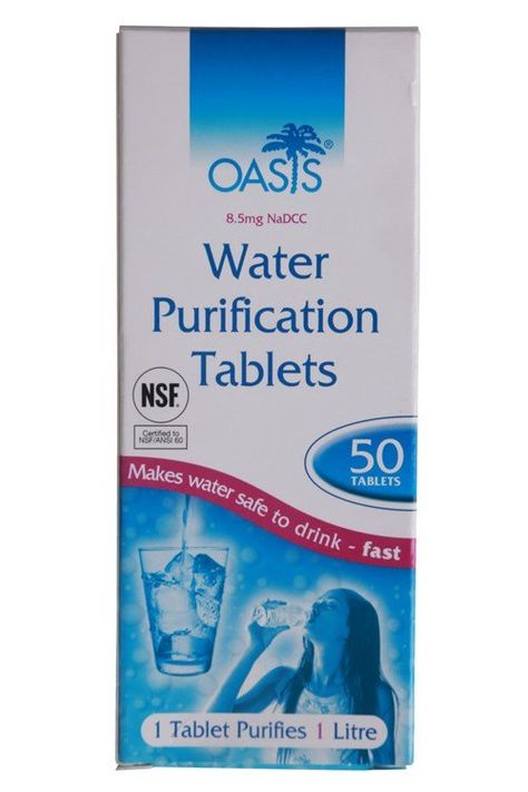 Oasis Water Purification Tablets | Mountain Warehouse GB Hiking Gadgets, Water Purification Tablets, Navigation Map, Clean Drinking Water, Mountain Warehouse, Water Purification, Hiking Gear, Camping And Hiking, Water Purifier