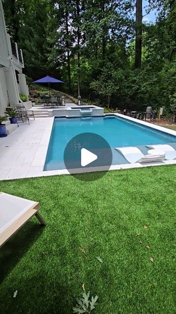 Luke Burbank/Artistic Pools Inc. on Instagram: "16'x32' rectangle pool with raised spa and ice white marble coping and decking in Atlanta. #luxurypools #artisticpools #gapoolbuilder #swimmingpool #pool #poolman #pebbletec #infloorcleaningsystem #poolparty #poolmanluke #atlanta #pools #swimmingpools #atlanta #pebbletec" Rectangle Pool With Spa, Pool With Raised Spa, Raised Pools, Backyard Transformation, Rectangle Pool, Pool Steps, Luxury Pools, Modern Pools, Resort Style