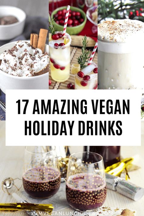 These delicious vegan christmas drinks are the perfect way to bring in the season. Whether you are in the mood for a vegan hot chocolate, a vegan egg nog, or cider and sangria, we've got the best recipes here. || Vegan Christmas Drinks || Vegan Recipes || Plant Based || Vegan Christmas Recipes || Vegan Holiday Recipes || #yumveganblog #vegan #veganrecipes #christmasrecipes #vegandrinks #vegancocktails Vegan Holiday Cocktails, Vegan Holiday Drinks, Hazelnut Hot Chocolate, Hot Chocolate Baileys, Vegan Baileys, Vegan Hazelnut, Hot For Food, Vegan Cocktails, Gingerbread Hot Chocolate