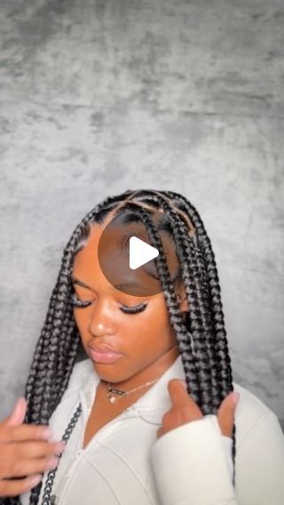 Atlanta/Union City📍 on Instagram: "Medium Large Knotless💎  Add Ons: Waist Length   #atlbraids #atlantalargeknotlessbraids #viral #atlantastylist #explore" Small Knotless Braids With Curls, Medium Large Knotless Braids, Medium Large Knotless, Knotless Braids Large, Large Knotless Braids Hairstyles, Knotless Braids Medium, Large Knotless Box Braids, Medium Knotless Box Braids, Large Knotless Braids