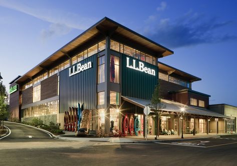 L.L. Bean Store Rollout, Sustainability & Planning – Arrowstreet Mall Facade, Retail Facade, Retail Architecture, Downtown Boston, Warehouse Design, Storefront Design, Mall Design, Shop House Plans, Retail Store Design