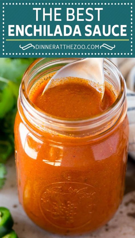 Best Enchilada Sauce, How To Make Enchiladas, Enchilada Sauce Easy, Best Enchiladas, Mexican Sauce, Recipes With Enchilada Sauce, Red Enchiladas, Easy Enchiladas, Homemade Enchilada Sauce