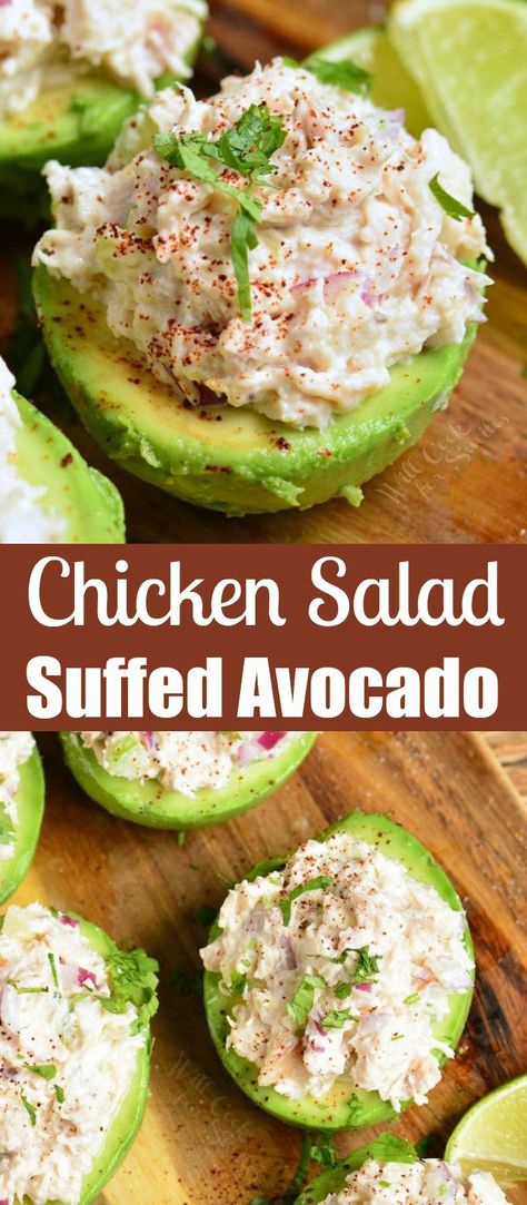 Avocado Recipes Healthy, Stuffed Avocados, Meals Chicken, Stuffed Avocado, Chicken Salad Recipe Easy, Avocado Salad Recipes, Chicken Stuffed, Easy Salad Recipes, Avocado Recipes