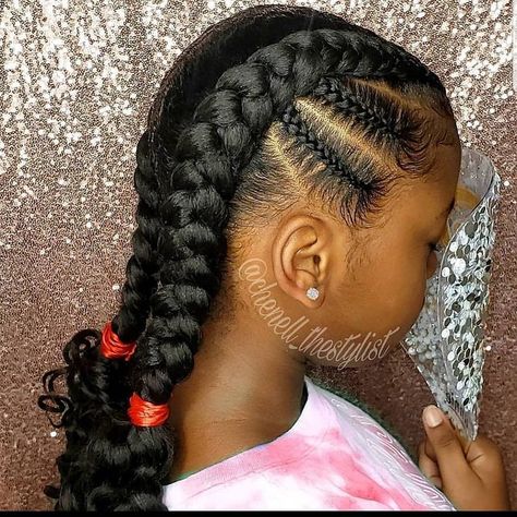 Quick, cute for the kids! #teamnatural #mytropicalroots #protectivestyles #protectivehairstyles #hairjourney #braidstyles #womenwithlocls… Curls Ideas, Kids Braids, Lil Girl Hairstyles, Easy Hairstyles For Medium Hair, Kid Styles, Natural Hairstyles For Kids, Girls Natural Hairstyles, Hairstyle Trends, Kids' Braids