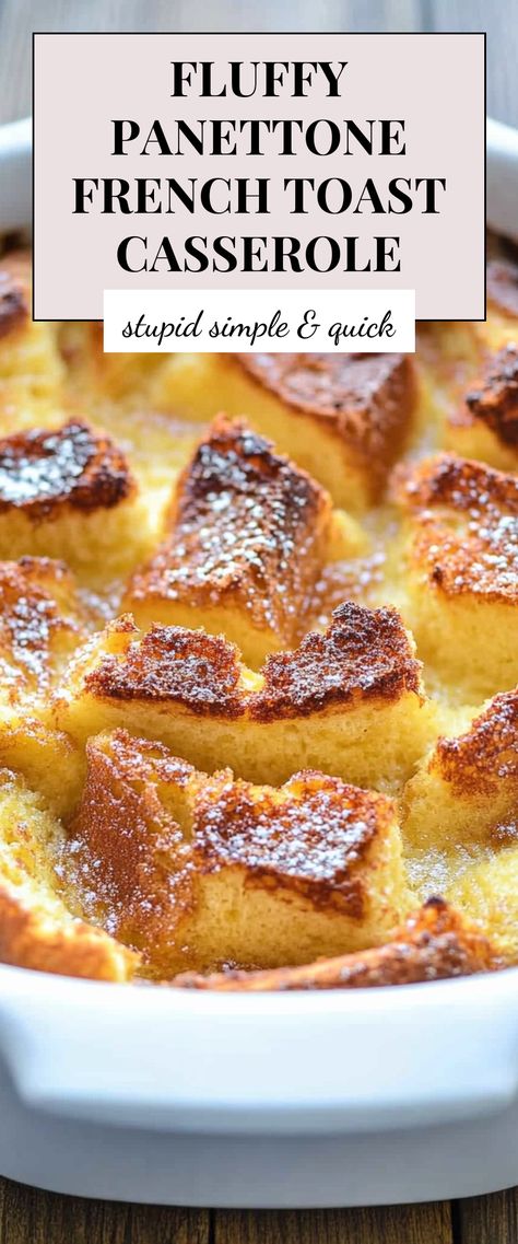 Image for Fluffy Panettone French Toast Casserole Grand Marnier French Toast Casserole, Pantone French Toast, Panetone French Toast Casserole, Pannetone French Toast Casserole, Panettone French Toast Casserole, Pannetone French Toast, Baileys French Toast Recipe, Panatone Bread, Christmas French Toast