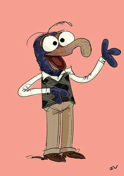 SMART GONZO Gonzo Muppets Fanart, Gonzo Drawing, Muppet Outfit, Jim Henson Creature Shop, Sesame Street Muppets, Svg Ideas, Fraggle Rock, The Muppet Show, 80s Cartoon