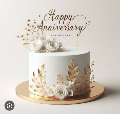 Pretty Anniversary Cakes, 30 Year Anniversary Cake, Mom Dad Anniversary Cake, Small Anniversary Cake, 30th Anniversary Cake, Simple Anniversary Cakes, Mom Dad Anniversary, Happy Anniversary Cakes, 30 Year Anniversary