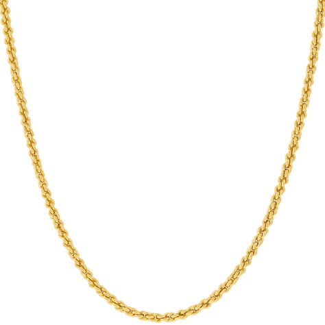 1mm Rope Chain Necklace 24k Real Gold Plated for Women and Men with Free Lifetime Replacement Guarantee* Read more reviews of the product by visiting the link on the image. (This is an affiliate link) #necklaces Lifetime Jewelry, Gold Necklace For Men, Gold Rope Chains, Rope Chain Necklace, Gold Chains For Men, Mens Chain Necklace, Solid Gold Chains, Gold Overlay, Gold Chain Jewelry