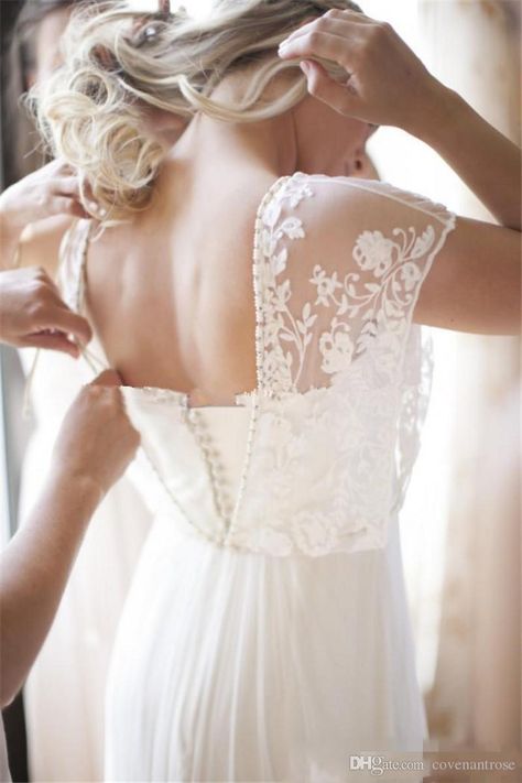 Elegant Summer Beach Wedding Dresses With Applique Lace Bohemian Bridal Gowns Sweep Train Sweetheart Tired Chiffon Cheap Vestidos De Novia Wedding Gowns With Sleeves Wedding Reception Dresses From Covenantrose, $130.66| DHgate.Com Summer Wedding Dress Beach, Summer Beach Wedding, Bohemian Bridal, Affordable Dresses, Wedding Gowns Lace, Chicago Wedding, Wedding Dress Inspiration, Boho Wedding Dress, Beach Wedding Dress