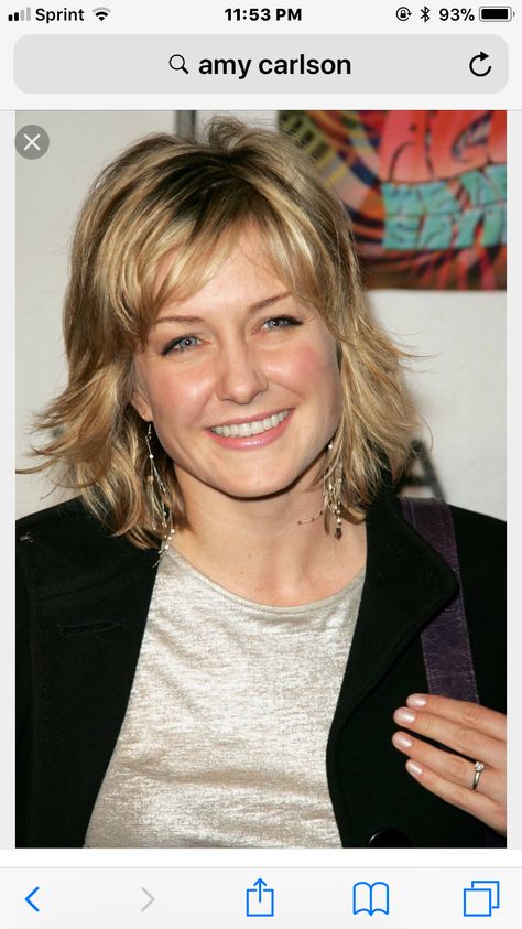 Amy Carlson, Asymmetrical Bob Haircuts, Messy Bob Hairstyles, Choppy Bob Hairstyles, Layered Bob Hairstyles, Bob Hairstyles For Fine Hair, Long Bob Hairstyles, Bob Haircuts, Short Bob Hairstyles