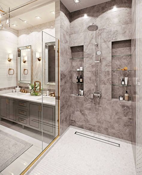 Bad Design, Dream Bathrooms, Stylish Bathroom, Bathroom Remodel Master, Bath Remodel, House Bathroom, Shower Design, Boho Home, Beautiful Bathrooms