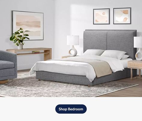 Details by Becki Owens - Sam's Club Modern Upholstered Bed, Bed Frame Grey, Modern Upholstered Beds, Becki Owens, Upholstered Bed Frame, Sam's Club, Beds & Bed Frames, New Beds, Bed Wall