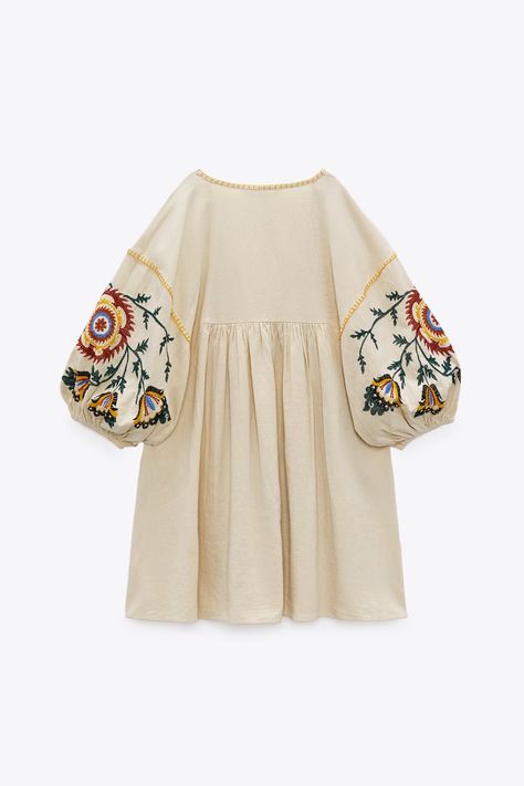 Zara embroidered dress