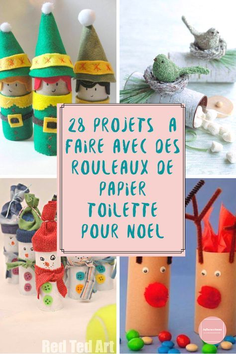 28 Projets de Bricolage A Faire Avec Les Enfants Avec Des Rouleaux de Papier Toilette Pour Noel Avez-vous déjà essayé de fabriquer des  rouleaux de papier toilette ? Nous rions chaque fois que nous pensons que le tube en carton de papier hygiénique devient une fourniture d'artisanat populaire. Mais il y a des tonnes d'idées chéries que nous pouvons faire avec du papier toilette Noel Diy, Decoration Table, Activities For Kids, Diy Home Decor, Home Diy