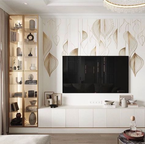 Tv Unit With Mirror, Lcd Design, Mirror Panelling, Mirror Panel, Lcd Panel, Lcd Panels, Tv Wall Design, Tv Unit Design, Beirut