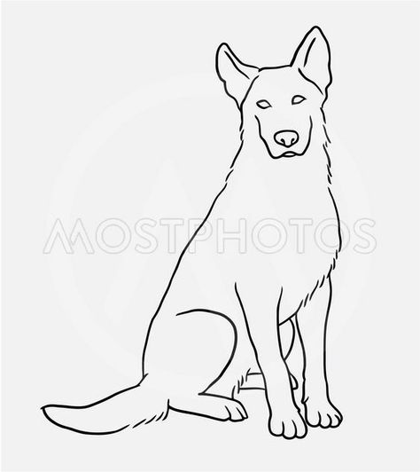 Dog Sketch Easy, German Shepherd Tattoo, Continuous Line Tattoo, Animal Line Drawings, Colorful Hairstyles, Dog Embroidery Designs, Doodle Art Flowers, Monster Coloring Pages, Metal Business Cards