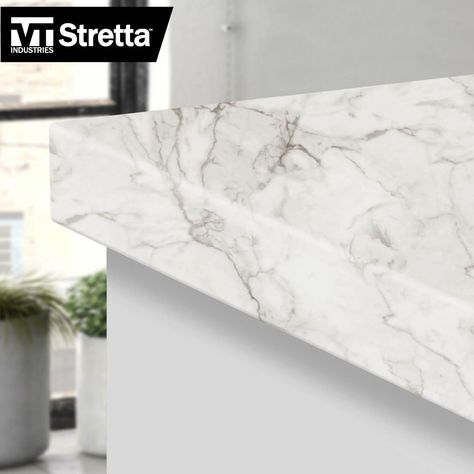 Stretta 8-ft x 25.5-in x 1.125-in White Marble Straight Laminate Countertop Lowes.com Marble Laminate Countertop, White Marble Laminate, Faux Marble Tile, Marble Laminate, Laminate Countertop, Laminate Kitchen, Countertop Design, White Marble Countertops, Marble Countertop