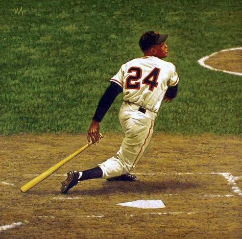 Portrait of Willie Mays, by artist Arthur K. Miller Baseball Painting, Sf Giants Baseball, Baseball Tips, Baseball Catcher, Baseball Posters, Willie Mays, Baseball Pictures, Baseball Art, Giants Baseball