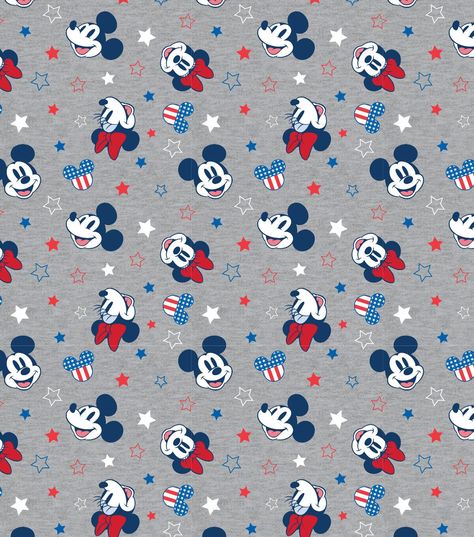 Add Some Disney Magic to Your Patriotic Projects with Mickey & Minnie Mouse Heads on Gray Cotton FabricGet ready to celebrate your love for America with a touch of Disney magic! This patriotic fabric features the iconic Mickey and Minnie Mouse heads in red, white, and blue on a gray background, making it the perfect addition to any Fourth of July or Memorial Day project Crafted from 100% cotton, this fabric is not only durable but also comfortable, making it ideal for a wide range of projects, i Disney 4th Of July Wallpaper, Minnie Mouse Fabric, 4th Of July Wallpaper, Resin Pen, Patriotic Projects, Iron Machine, Pen Wraps, Patriotic Fabric, Disney Colors