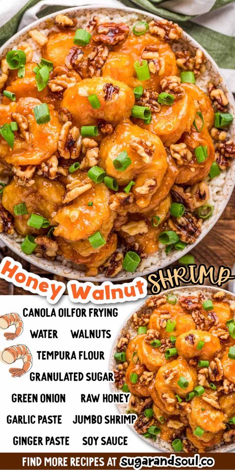 Panda Express Walnut Shrimp Recipe, Panda Express Shrimp, Panda Recipes, Panda Express Copycat, Crunchy Shrimp, Soul Recipes, Walnut Shrimp, Honey Walnut, Honey Walnut Shrimp