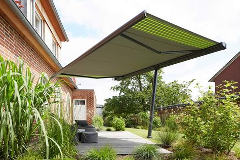 Freestanding Awnings | Awnings for Open Spaces | Roché Awnings Free Standing Awning, Pergola Garage Door, Pergola Curtains, Shade House, Pergola Attached To House, Outdoor Paradise, Pergola Canopy, Patio Canopy, Patio Roof