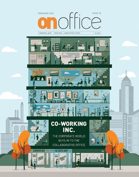 “Co-working Inc: the business of collaborative workspace. Read now on our free digital edition https://t.co/SMbAlNDef0” Office Illustration Design, Office Zoning Diagram, Programming Architecture Poster, Space Poster Design, Workplace Infographic, Coworking Space Illustration, Collaborative Workspace, Co Working Space, Building Illustration