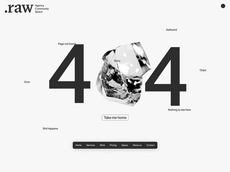 #minimal #studio_page #bw #404 3d Branding, 404 Pages, Page 404, Portfolio Site, Community Space, Contents Design, Web Inspiration, About Time, Take Me Home