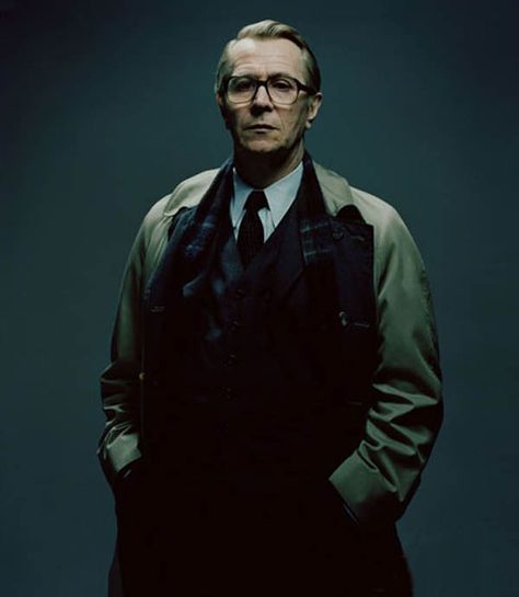 George Smiley: Tinker Tailor....great book, great movie (with Gary Oldman) and great mini-series (with Alec Guiness). Win all the way around. Spy Art, George Smiley, Miskatonic University, Tinker Tailor Soldier Spy, Smart Men, Promotional Image, New Character, Gary Oldman, Mini Series